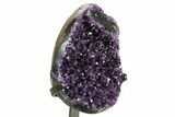Sparkling Amethyst Geode with Metal Stand - Uruguay #372994-3